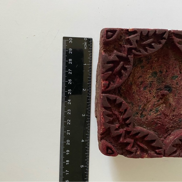 Vintage Textile Stamp Hand-Carved Wooden Print Blocks Textile Fabric Wal… - Picture 6 of 6